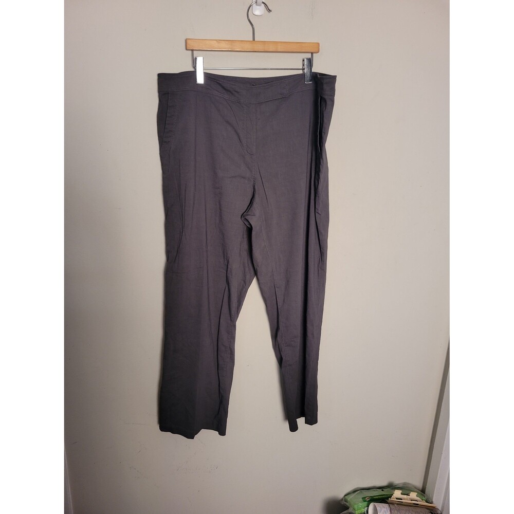 New Eileen Fisher Grey Straight Leg Trouser Sz 20W